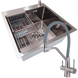 Комплект кухонной мойка Kraft KRF 5050 decor (3.0/1.0 мм) S3729 фото 1
