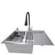 Комплект кухонной мойки Kraft Satin BRS 65х48 (3.0/1.0 мм) S4994 фото 1