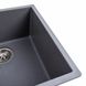 Гранітна мийка для кухні Platinum 4040 RUBA матовий сірий мусон 41647 фото 4