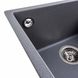 Гранітна мийка для кухні Platinum 4040 RUBA матовий сірий мусон 41647 фото 5