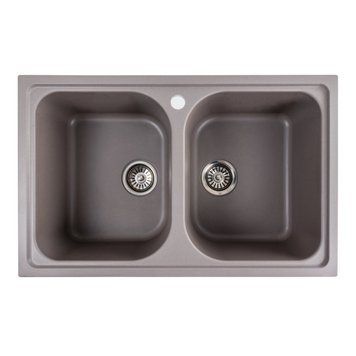 Гранітна мийка для кухні Platinum 7950 Equatoria матова Дюна 41196 фото