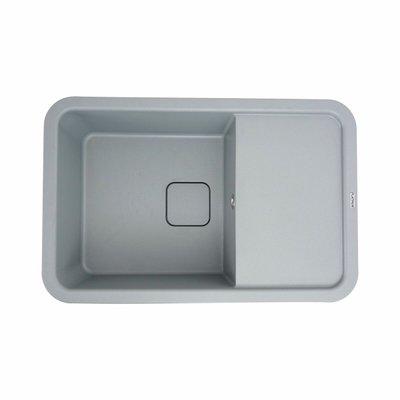 Гранітна мийка для кухні Platinum 7850 CUBE матова Сірий металік 3192 фото