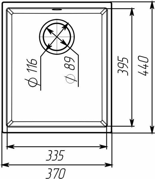Гранітна мийка для кухні VALESO ROXY 3744 матова Сірий мусон 49030 фото