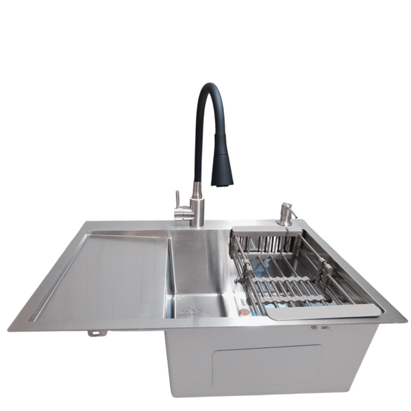 Комплект кухонної мийки Kraft Satin BRS 65х48 (3.0/1.0 мм) S4995 фото