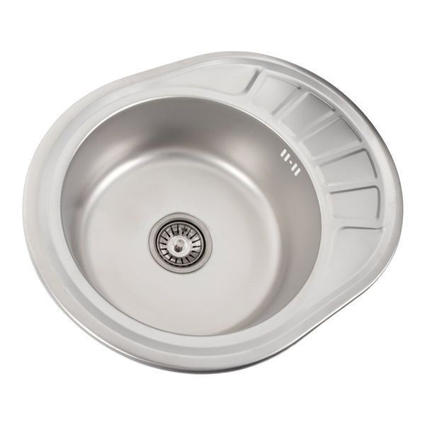 Кухонна мийка з нержавіючої сталі Platinum ДЕКОР 5745 (0,8/180 мм) 11640 фото