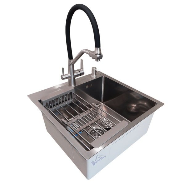 Комплект кухонної мийки Kraft KRF 5050 decor (3.0/1.0 мм) S4795 фото