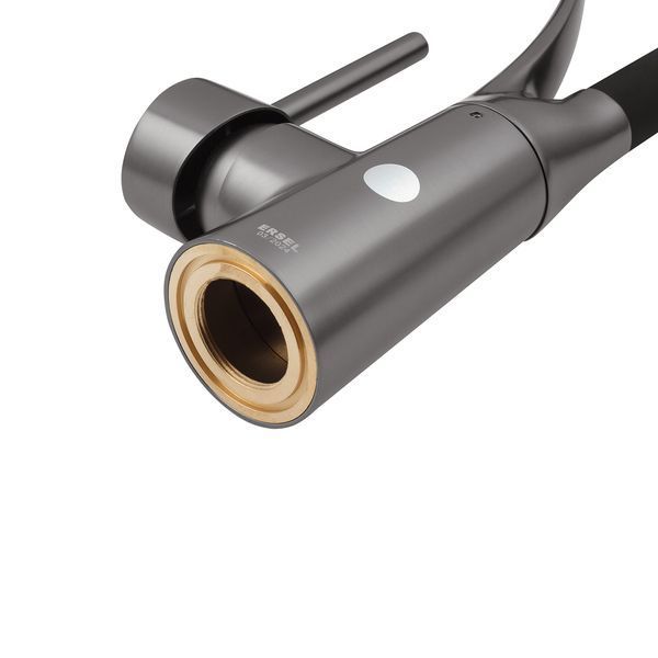Комплект кухонная мойка Kroner Schwarze-6350HM PVD + смеситель Ersel-GRP03393BLK + дозатор Spender-SCH049 CVS30076 фото