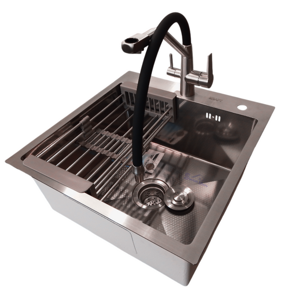 Комплект кухонної мийки Kraft KRF 5050 decor (3.0/1.0 мм) S4795 фото