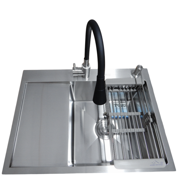 Комплект кухонної мийки Kraft Satin BRS 65х48 (3.0/1.0 мм) S4995 фото