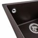 Гранітна мийка для кухні Platinum 4040 RUBA матова темна скеля 41648 фото 4