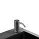 Комплект кухонная мойка Kroner Schwarze-6350HM PVD + смеситель Ersel-GRP03393BLK + дозатор Spender-SCH049 CVS30076 фото 5