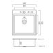Мийка для кухні Platinum Handmade PVD чорна 400х500х220 (товщина 3,0/1,5 мм + корзина та дозатор в комплекті) 23565 фото 6
