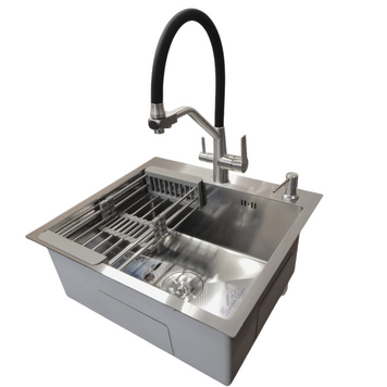 Комплект кухонної мийки Kraft KRF 5448 DECOR (3.0/1.0 мм) S3580 фото
