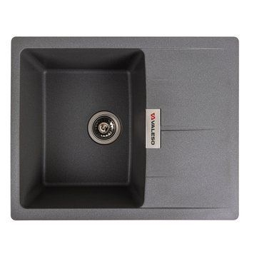 Гранітна мийка для кухні VALESO 6250 ZIRKONE матовий Сірий мусон 48957 фото