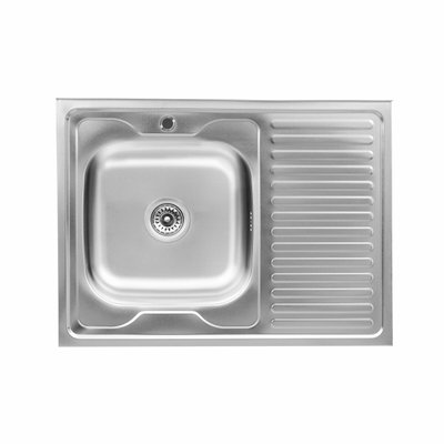 Кухонна мийка з нержавіючої сталі Platinum САТИН 8060 L (0,7/160 мм) 11612 фото