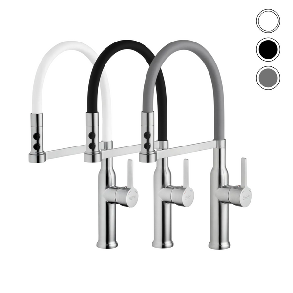 Смеситель для кухни с гибким изливом Pllen&oacute; Lazio BLK04 spazzolato ST430004 фото
