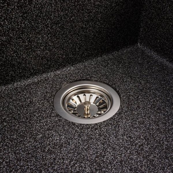 Комплект: Мойка гранитная 5050 GALAX VALESO + Смеситель NS02A + Сифон (Графит) 53165 фото