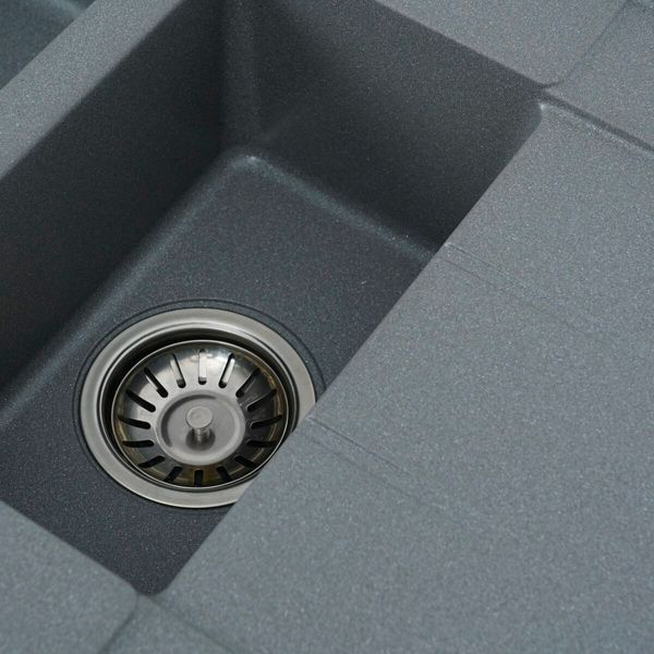 Гранітна мийка для кухні VALESO TOSKANA 7850W матова Сірий мусон 49033 фото