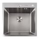Кухонна мийка Platinum Handmade 500x500x220 (товщина 3,0/1,5 мм корзина та дозатор в комплекті) 23566 фото 4