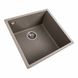 Гранітна мийка для кухні Platinum 4040 RUBA матовий титан 41649 фото 3