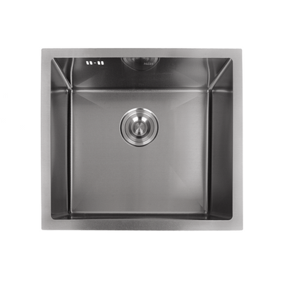 Чорна мийка для кухні з нержавійки 50 см під стільницю Nett NВ-5045 24047 фото