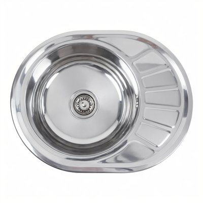 Кухонна мийка з нержавіючої сталі Platinum ПОЛІРОВКА 5745 (0,8/180 мм) 11617 фото