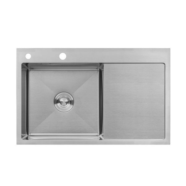 Комплект кухонна мойка Kroner Geb&uuml;rstet-7849LHM + смеситель Edelstahl Klassisch-ESG035 + дозатор Spender-016 CVS30079 фото