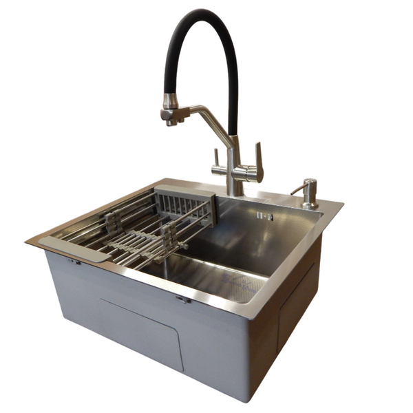 Комплект кухонної мийки Kraft KRF 5448 DECOR (3.0/1.0 мм) S4797 фото