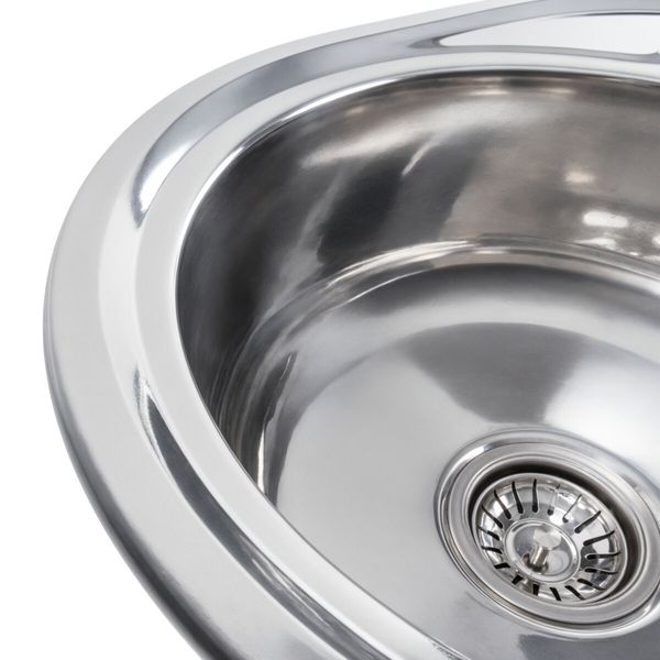 Кухонна мийка з нержавіючої сталі Platinum ПОЛІРОВКА 5745 (0,8/180 мм) 11617 фото