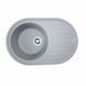 Гранітна мийка для кухні Platinum 7750 LIRA матова Сірий металік 3371 фото 1