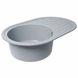 Гранітна мийка для кухні Platinum 7750 LIRA матова Сірий металік 3371 фото 6