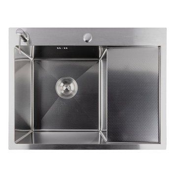 Кухонна мийка CM 65*50 L D&Eacute;COR нержавійка VALESO Handmade 3.0/1.0 44559 фото