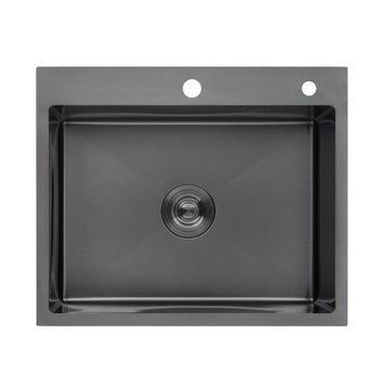 Кухонная мойка Kroner KRP Schwarze - 6050HM PVD (3.0/1.0 мм) CV025260 фото
