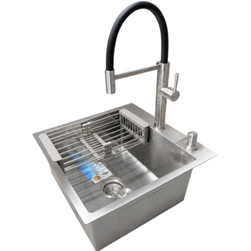Комплект кухонної мийки Kraft KRF 5448 DECOR (3.0/1.0 мм) S4890 фото