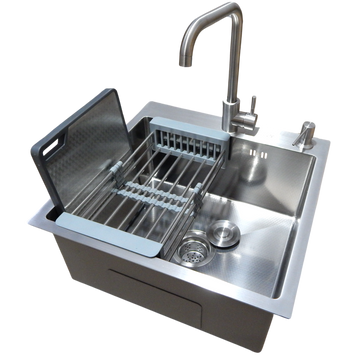 Комплект кухонной мойка Kraft KRF 5050 decor (3.0/1.0 мм) S4698 фото