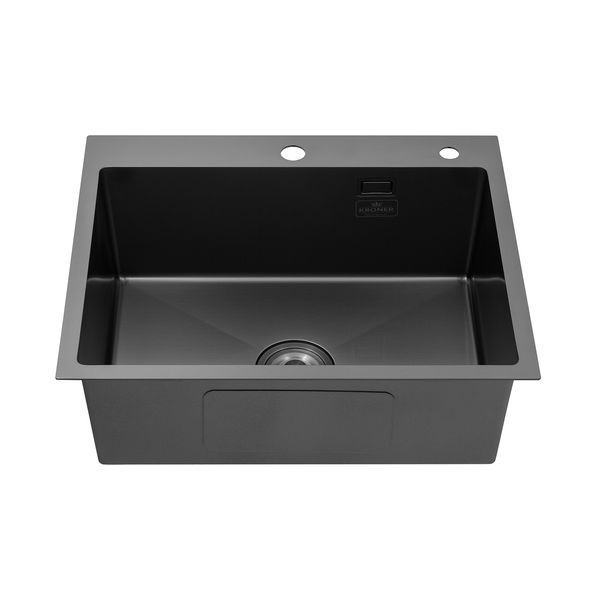 Кухонная мойка Kroner KRP Schwarze - 6050HM PVD (3.0/1.0 мм) CV025260 фото