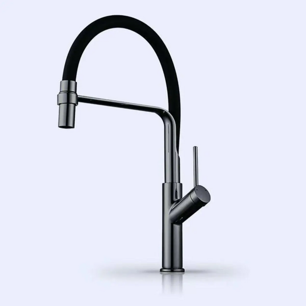 Комплект кухонной мойки Kraft NANO BLACK PVD HS60*45 (3.0/1.0 мм) декор S3683 фото