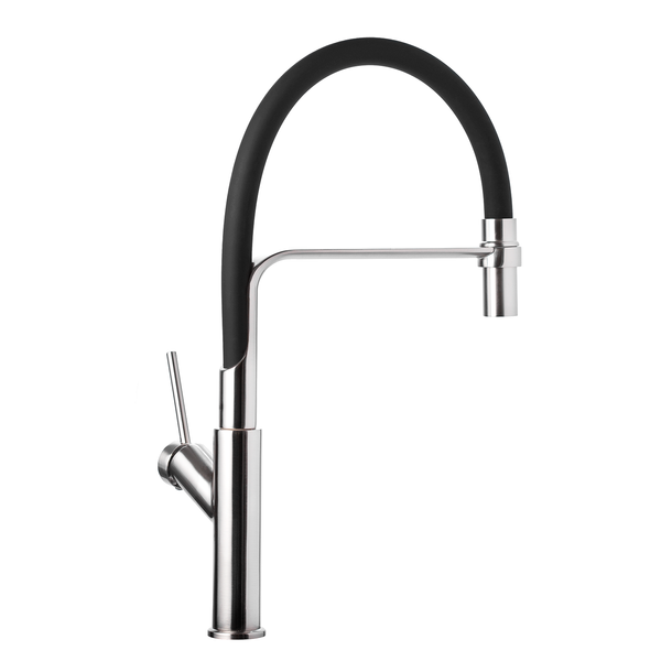 Смеситель для кухни с гибким изливом Pllen&oacute; Lazio BLK01 nichel spazzolato ST430001 фото