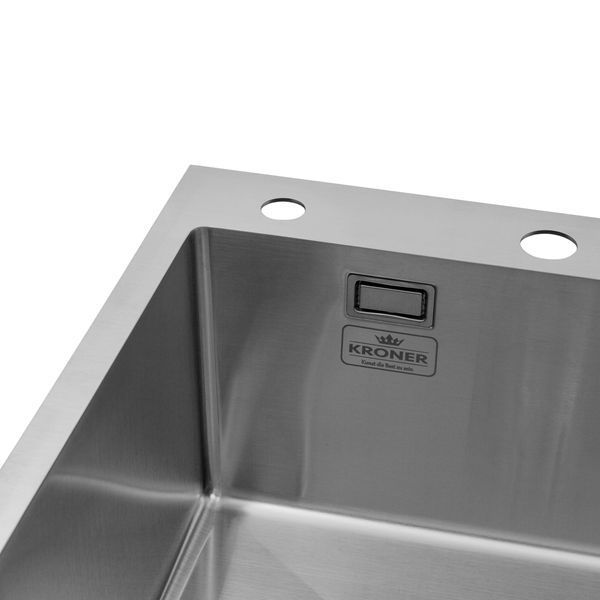 Комплект кухонна мойка Kroner Geb&uuml;rstet-7848LHM + смеситель Edelstahl Klassisch-ESG035 + дозатор Spender-016 CVS30080 фото