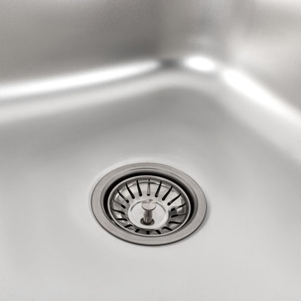 Кухонна мийка з нержавіючої сталі закруглена Platinum САТИН 7848 (0,8/180 мм) 11620 фото