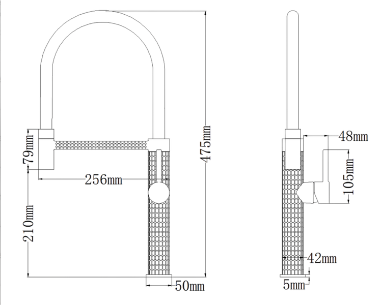 Комплект кухонної мийки Kraft HM 7546 NANO BLACK S4848 фото