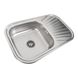 Кухонна мийка з нержавіючої сталі закруглена Platinum САТИН 7848 (0,8/180 мм) 11620 фото 2