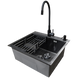 Комплект кухонной мойки Kraft -NANO BLACK 5050HM PVD S3633 фото 1