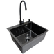 Комплект кухонной мойки Kraft -NANO BLACK 5050HM PVD S3633 фото 3