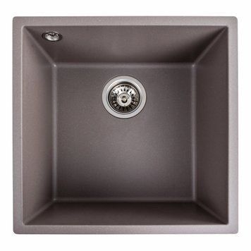 Гранитная мойка для кухни Platinum 4040 RUBA матовая Дюна 41640 фото