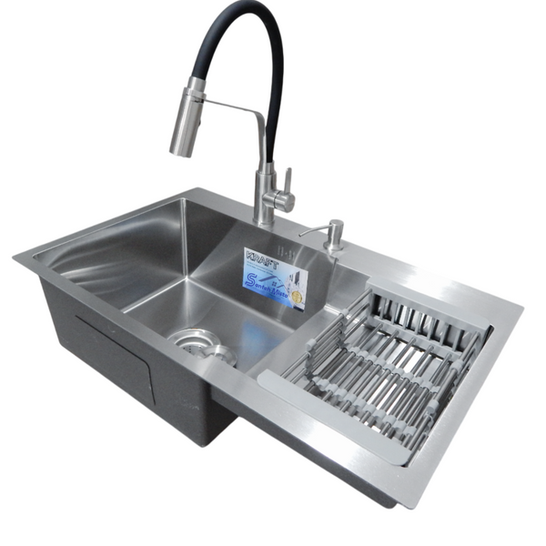 Комплект кухонной мойки Kraft Handmade HS R 780х480 (3.0/1.0 мм) S3634 фото