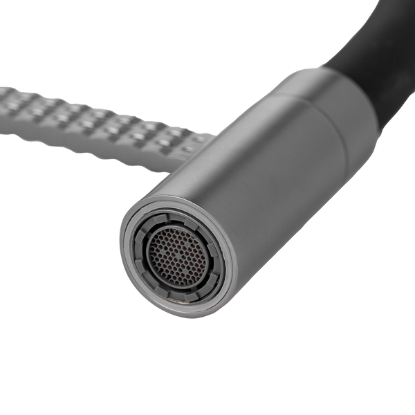Комплект кухонной мойки Kraft HM 7546 NANO BLACK S4949 фото