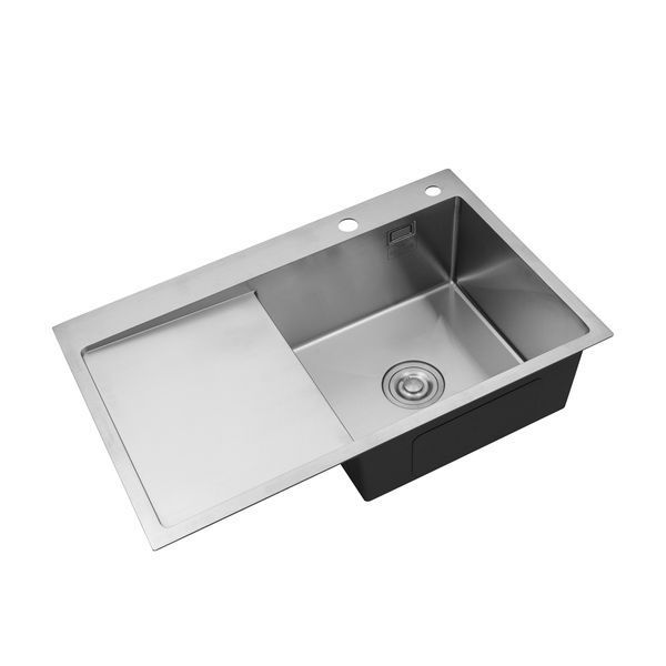 Комплект кухонна мийка Kroner Geb&uuml;rstet-7849RHM + змішувач Edelstahl Klassisch-ESG03815BLK+ дозатор Spender-016 CVS30106 фото