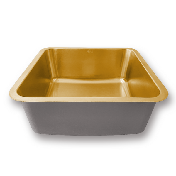 Золота мийка для кухні з нержавійки 45 см в стільницю Nett NG-4643 24049 фото