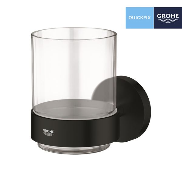 Склянка з тримачем для ванної кімнати Grohe QuickFix Start 411942430 CV033752 фото